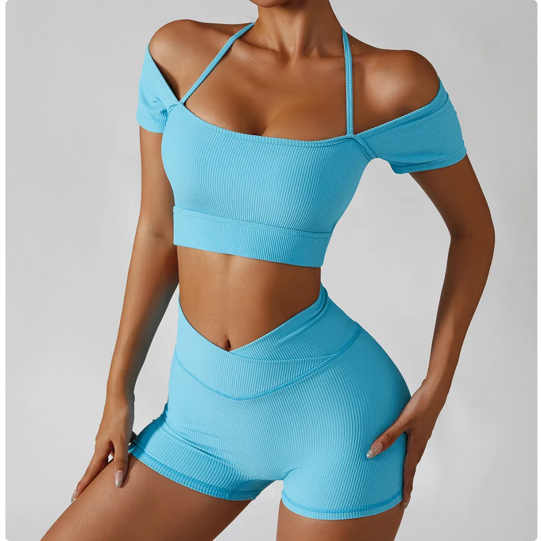 New Style 4 Colors Clothes Crop Top Yoga Fitness Wear Ropa Deportiva PARA Mujer Sportswear Gym Wear